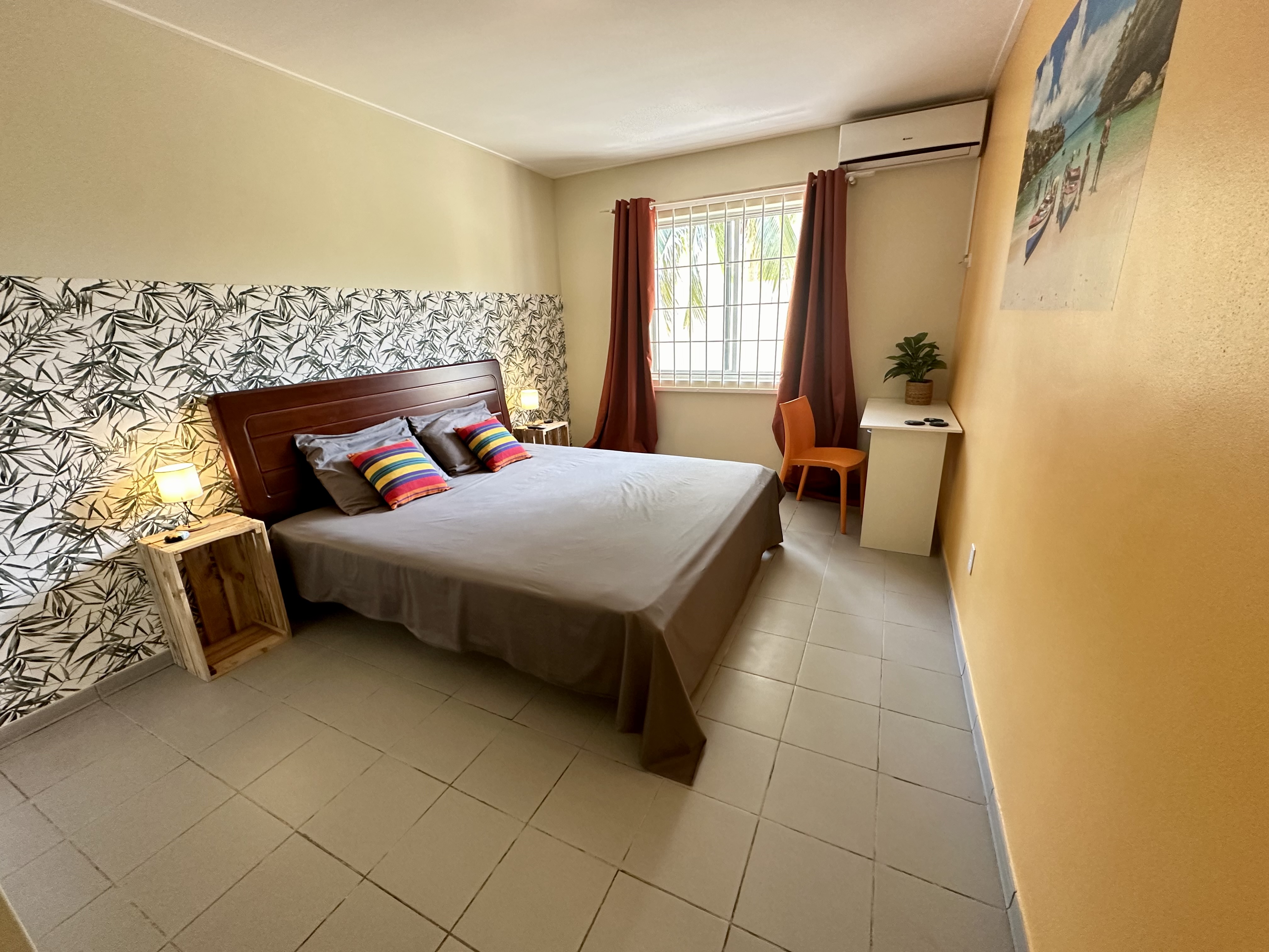 Gele slaapkamer
